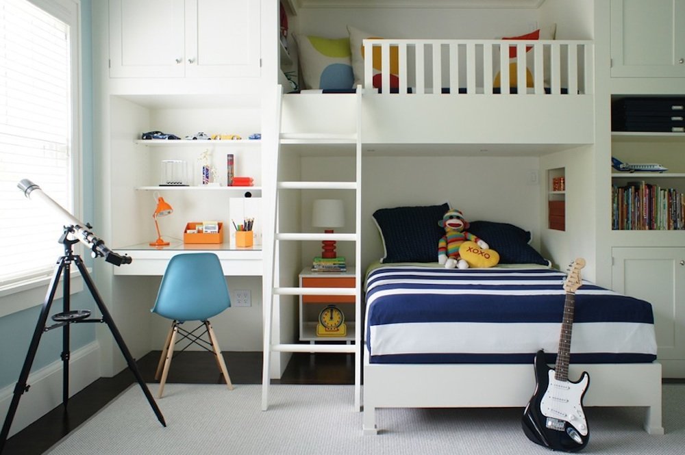 furniture set with cots and a table