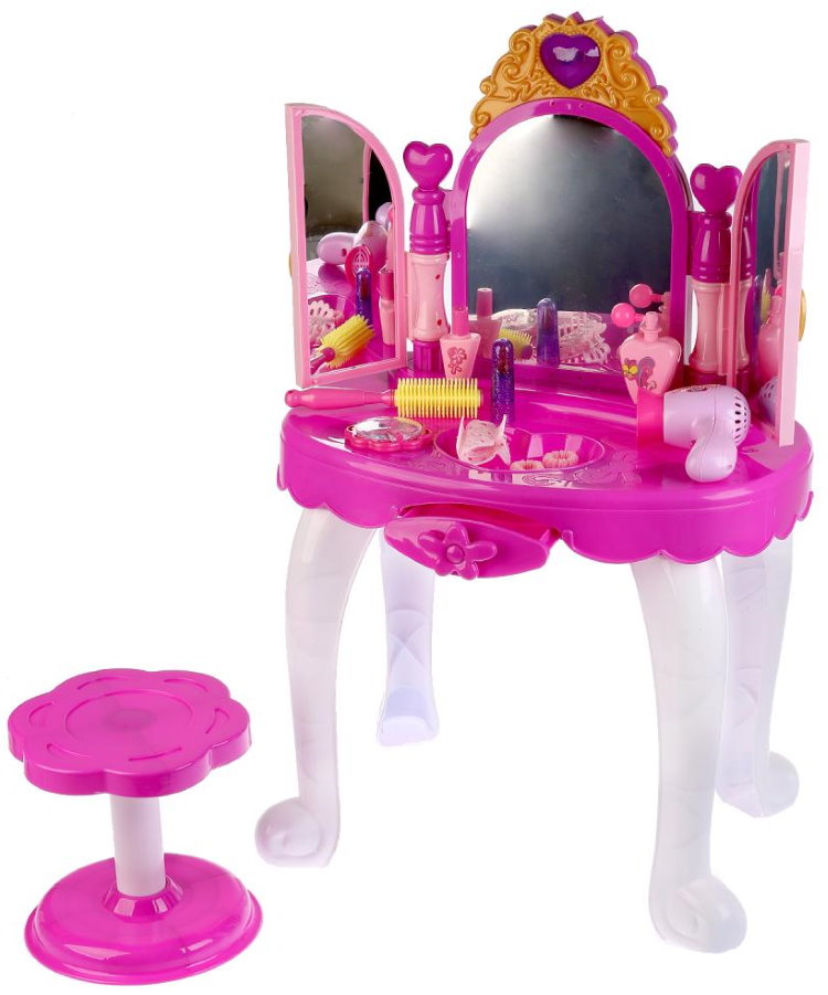 Table cosmétique en plastique pour une petite fille