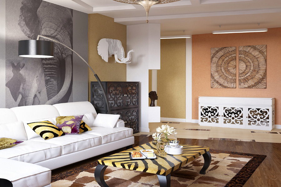 Studio lounge in stile africano