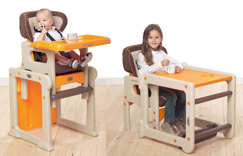 Chaise transformable universelle pour enfants d'âges différents