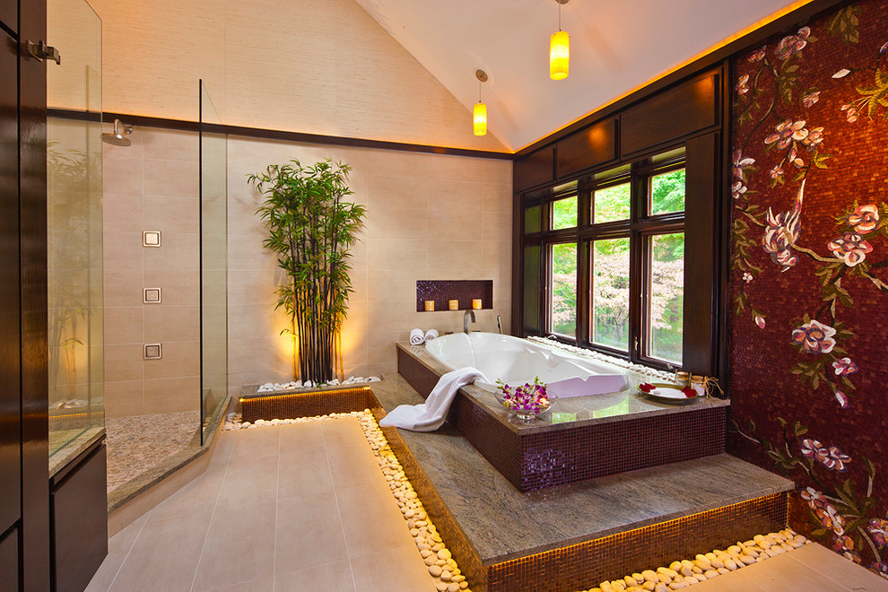 salle de bain de style oriental