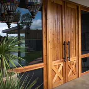 entrée idées porte en bois intérieur