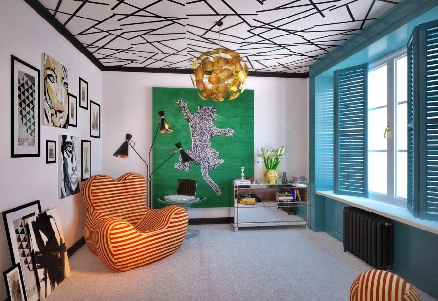 Conception de chambre d'enfants de style pop art