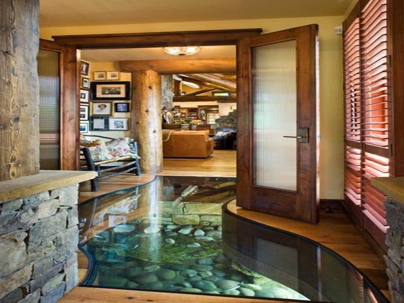 Aquarium au rez-de-chaussée dans une maison privée