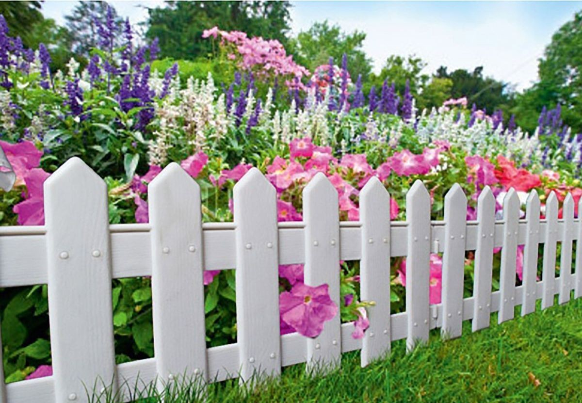 plastic decorative fence under the tree