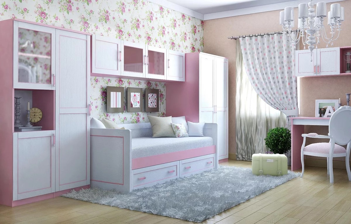 set pour enfants dans la chambre des filles