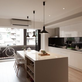 Spacious kitchen with a functional island