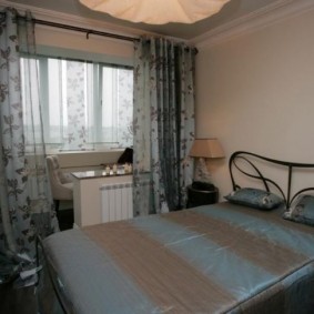 Colorful curtains in the spouses bedroom