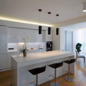 White kitchen island