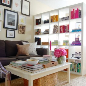 Piles of books on a coffee table