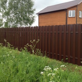 Brown picket fence