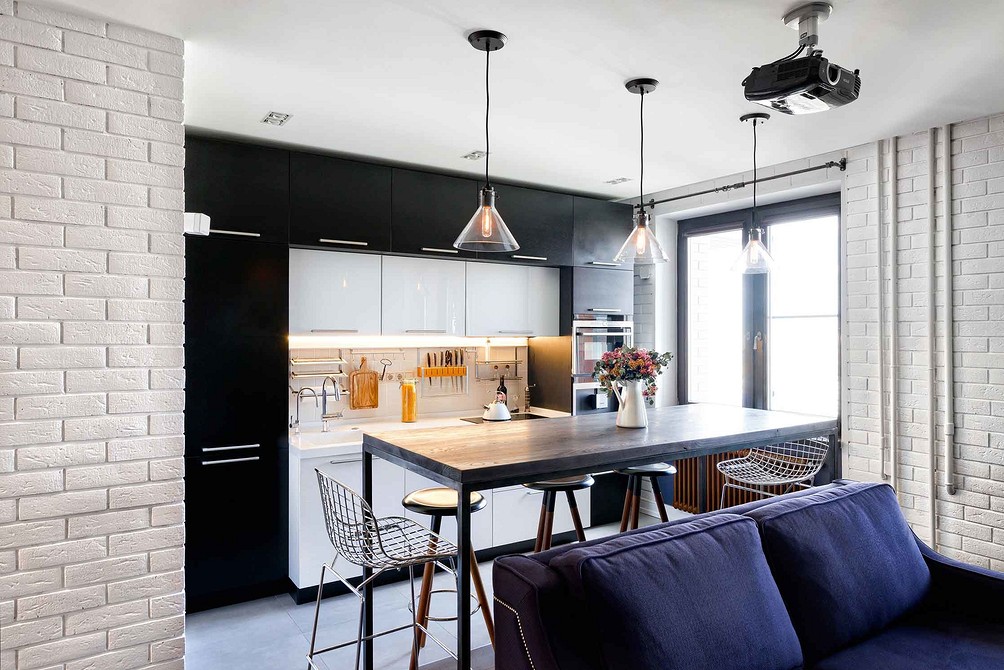 living room kitchen loft