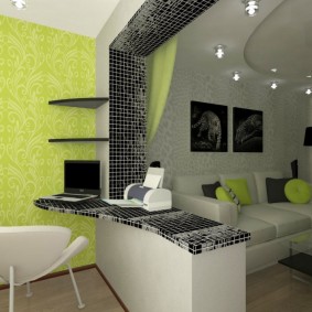 room 16 sq m in a studio apartment photo design