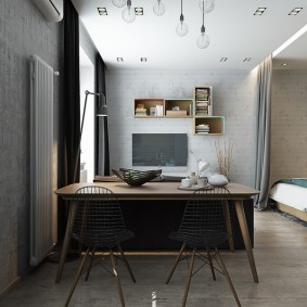 room 16 sq m in a studio apartment design photo