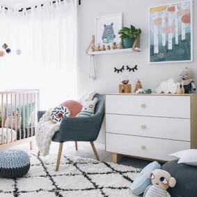 chest of drawers for children's room photo interior