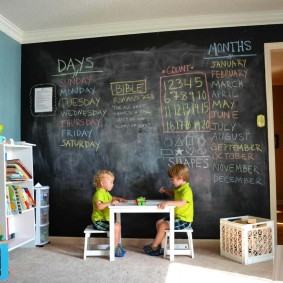 papier peint dans la chambre des enfants idées photo