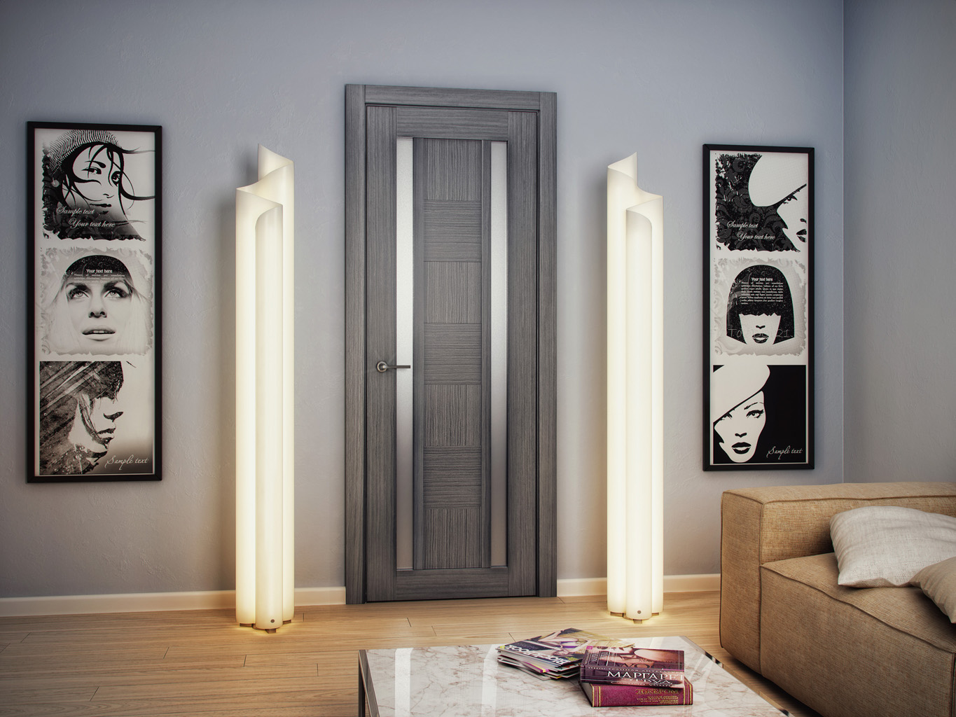 porte in rovere grigio