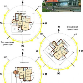 Layout of living rooms in a two-story house