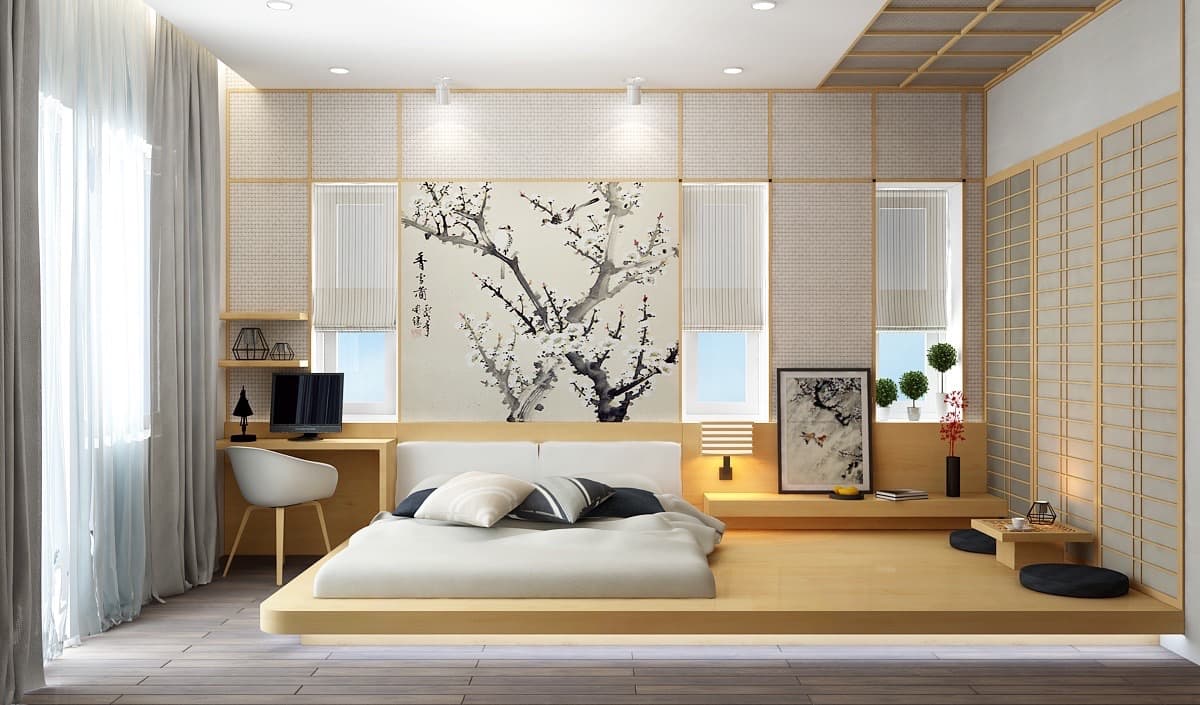 chambre de style japonais