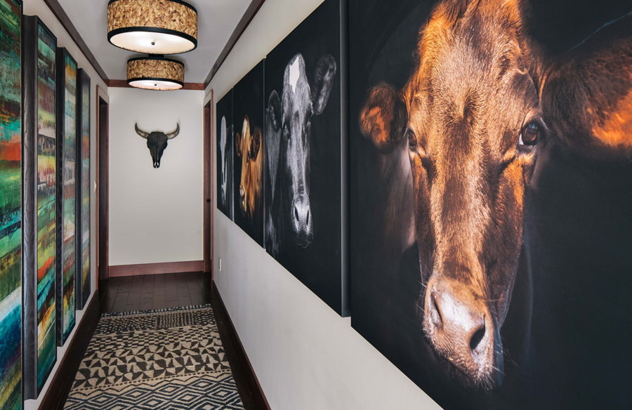 Décoration d'un couloir étroit dans un appartement en ville