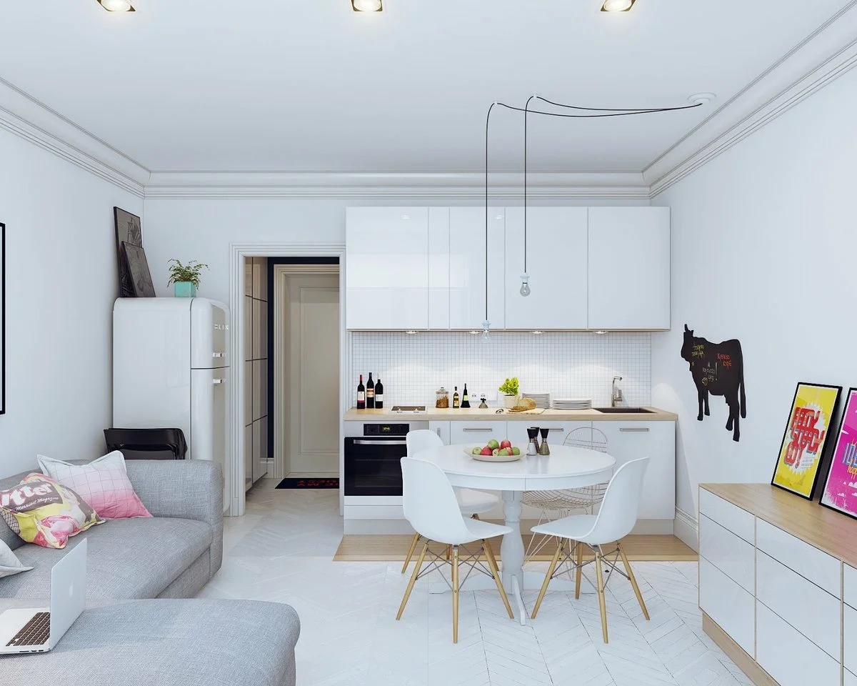 bright studio apartment