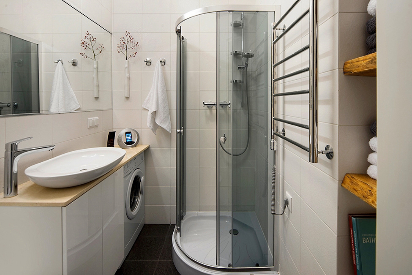 bathroom in studio apartment